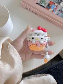 Sanrio 1 件  KT Kitty 可爱无线耳机盒保护套适用于 Apple 1/2/3/4/Pro/Pro2（不含耳机）