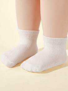1/5/10/20 Paar Baby Einfarbige Socken, kurze & halbe Wadensocken, Jungen & Mädchen, koreanischer Stil, geeignet für Zuhause, alle Jahreszeiten