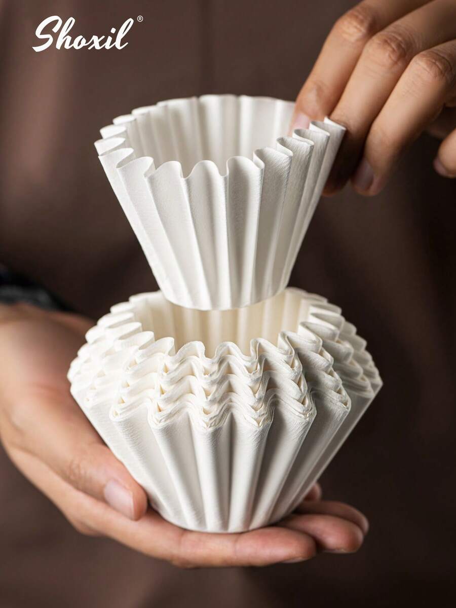 shoxil 50pcs Basics Basket Coffee Filters For 1-4 Cup Coffee Makers, White - 50pcs - View 1