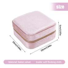 Mini Jewelry Travel Organizer - Scratch-Resistant Portable Jewelry Case With Multi-Section Compartments For Rings, Earrings, Necklaces - Perfect Gift Box For Women & Girls (Square/Circle)