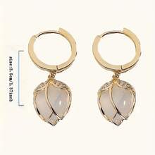 Women's Creative Tulip Earrings Simple Fashion Elegant Earrings High-End Texture - 一對 - 查看 5