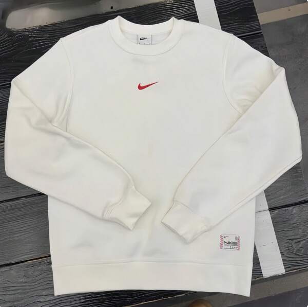 Nike Men's Outdoor Sports Leisure Comfortable Round Neck Pullover Long Sleeve Plus Velvet Warm Sweater Embroidered LOGO