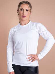 Women's Shirt UV+50 Sun Protection Long Thermal Second Skin Shirt Winter And Summer Fashion Promotion Blouse F7 NEW STYLE - 白色 - 查看 1