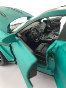 ESCBBXX 1pc Zinc Alloy Pressure Cast Die-Cast Sports Car Model Toy, 6.2inch Length X 2.56inch Width X 2.17inch Height, Realistic Sports Car Model Toy With Openable Doors/Trunk, Rolling Tires, Sound Effects And Lights, Suitable For Boys, Children Collection, Display, Model Toys, Holiday Gift