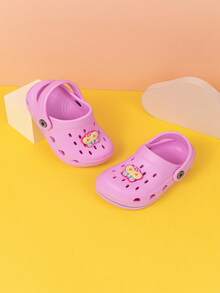 Cute Cartoon Design Baby Breathable Soft Bottom Beach Sandals - Pink - View 5