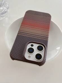 Striped Embossed Glow In The Dark Sundown Gray Plaid Phone Case Waterproof Shockproof Anti-Fall Scratch Resistant - Multicolor - View 6