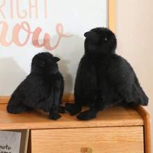 Keylingwd 1 pezzo Giocattolo di peluche corvo simulato da 35 cm/13,77 pollici, giocattolo di peluche morbido e kawaii per bambini, decorazione per la casa, per il Ringraziamento