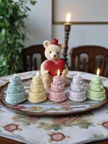 1 Stück Mini 3D Blumen geprägte Kuchenform/handgemachte Seifenform, für Valentinstag | Geburtstags Party romantische Heim-/Partydekoration