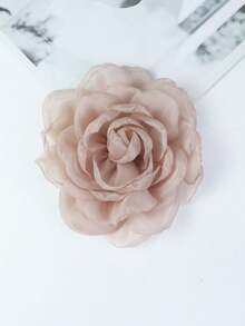 Handmade Exaggerated Multi-Layer Rose Tulle Flower Brooch, Hair Clip, Hat, Clothing Decoration For Women - Camellia - View 9