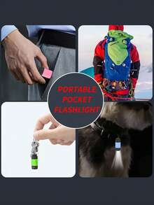 3pcs Mini Keychain LED Flashlight Portable Light Rechargeable Multifunction Outdoor Torch With Bag Clip For Hiking Camping Fishing Running Emergency Lighting, Camping Accessories