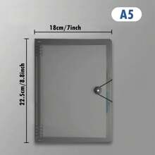 A5/B5 Ring Binder - Plastic Folder With 60 Included Papers, 2 Color Options,Back To School,School Supplies