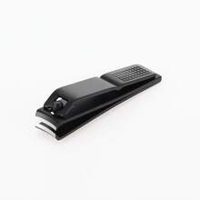 Cortaúñas portátil, cortaúñas con diseño de escamas de pez curvo para mujeres y hombres - Negro - Ver 1