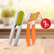 KitchenAid Classic Multifunction Can Opener And Bottle Opener Easy To Use, Razor Sharp Stainless Steel Cutting Wheel, Soft Ergonomic Handles, Colorful Style Optional - Vibe Orange w/ Smily Lid - 查看 6