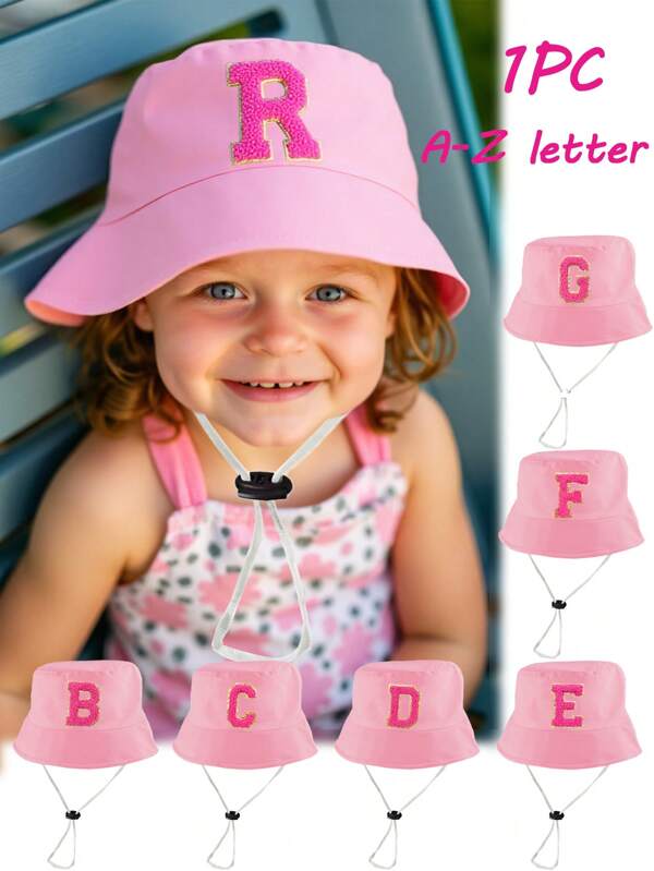 1 Pc Baby Letter A-Z Baby Bucket Hat Boy Girl Kids Sun Hat Outdoor Child Panama Cap Clothes Accessory