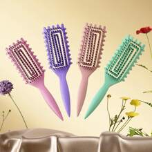 2025 Latest Wild Boar Bristle Styling Brush, Suitable For All Hairstyles And Women's Curling Needs; Valentine's Day-Themed T-Shirts With Boy And Girl Heart Designs, Heart Pattern Knitted Sweaters; Ergonomic Comb, Practical For All Seasons, Made Of ABS Material, Basic Style And Function, Ideal For Wet/Dry Hair And Makeup Grooming.