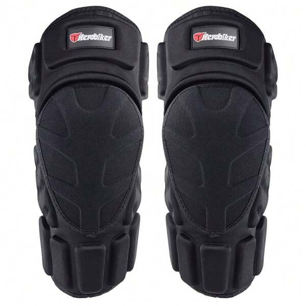 1 par de rodilleras para motocicleta Almohadillas para rodillas de motocross Protector de rodilla moto Equipo de protección Protección para rodillas para conducción de motocicleta Accesorios para ciclismo y deportes al aire libre de carreras en color negro