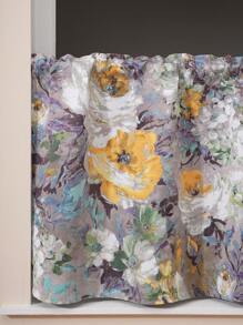 1pc Impression Painting Print Table Skirt, Kitchen Curtain, Room Divider, Japanese Style Cloth Curtain For All Seasons, Cabinet, Bathroom Sink Half Curtain, Decorative Curtain No Drill Required
