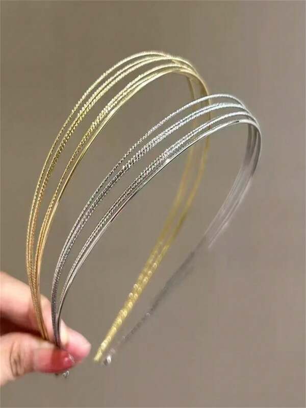 1 pièce Bandeau élégant et brillant pour femmes, accessoire de cheveux doux en forme de couronne, serre-tête, diadème