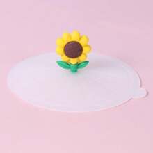 1个装透明卡通可爱硅胶杯盖耐热防漏密封盖防尘杯盖