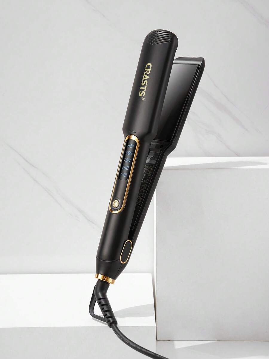 CRASTS 专业直发器、平板夹、卷发器、直发器和卷发器、快速加热、液晶显示屏、快速温度调节、钛硬板、家庭和沙龙使用、护发礼品