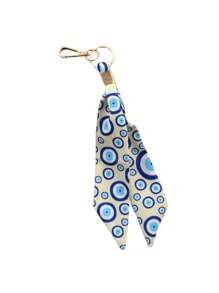 Brand New Bohemian Keychain - Fabric Printed Key Ring Pendant, Evil Eye Bag Charms, Suitable For Bags And Backpacks, Clothes Pants Hanging Ornaments - Perfect Gift For Birthdays And Special Occasions, Key Chain Ring Bag Backpack Charms Car Pendant Women Girls Gift, Wallet And Handbag Accessories