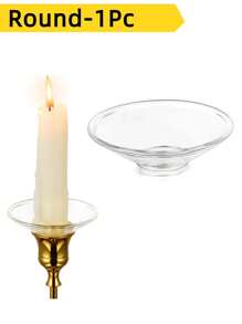 Tropfschutz für Kerzenhalter, klare Glas-Bobeches für Kerzenständer, runde Wachsfänger für Kerzen, gerade Kerzenhalter für Tisch-Mittelstücke, Hochzeiten, Kirchen, Zuhause