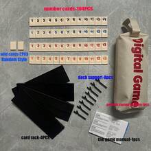 拉米牌游戏套装，包括 4 个游戏架、106 块牌和便携式手提包 - 经典旅行棋盘游戏，适合成人和青少年，非常适合游戏之夜和聚会 - 多色-rummy數字牌 - 查看 8