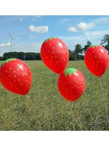 20 Stücke/10 Stücke 30cm Luftballons mit Erdbeermuster, dickwandige Erdbeerpunktrosa Luftballons, Hawaii Party Obst Dekorative Luftballons, geeignet für Geburtstags-Partyhintergrund, Feiertags-Dekoration, Geschlechts-Enthüllungsparty Babyparty Dekorationen