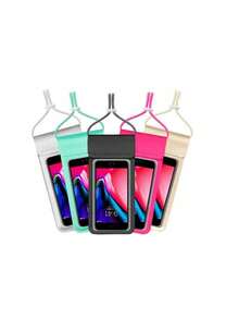 Waterproof Phone Pouch With Detachable Strap, Universal Touchscreen Protector For Swimming, Diving, Beach, Suitable For Sports, Travel, Beach, Pool, Outdoor Activities, Unisex - Beige - View 5
