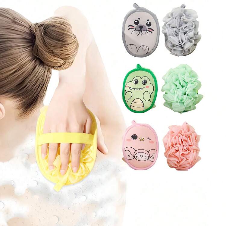 1 Pc Baby Bath Sponge, 2-In-1 Exfoliating Bath Flower And Bath Cloth, Non-Slip Baby Bath Set - Multicolor - View 10