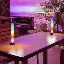 RTONTR 1 Pc / 2 Pcs Desktop Led Ambient Light Bar Music Rhythm Lights RGB Light Bars With Remote Control TV LED Backlights Remote Control For Gaming Room Tv And Party Decoration Sync With Music Rgb Desk Lamp Room Decoration