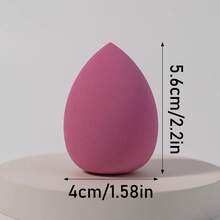 4/16pcs Ultra Soft Makeup Sponges - Professional Beauty Eggs For Foundation, Powder, BB Cream - Water-Drop Design, Unscented, Polyurethane Material - Burgundy - View 3