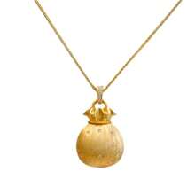 1pc Stainless Steel Micro-Inlaid Zirconia Hollow Shell Pearl Necklace - Yellow Gold - View 4