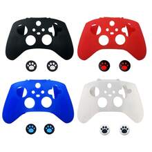 套装包含：1 个游戏手柄保护套 + 2 个摇杆帽，兼容 Series S 和 Series X，防滑纹理设计增强握持感，防滑、防汗、防刮擦 - 彩色 - 查看 7