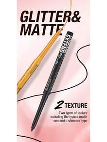 1pc Matte Shimmer Eyeliner Pencil, Twist-Up Waterproof Long-Lasting Smooth Eye Liner Pen