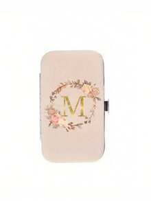 7件套指甲钳套装，金色花卉字母图案，含便携收纳盒，大容量指甲护理盒，不锈钢工具，超锋利防溅指甲钳套装，经典设计剪钳盒，适用于移动美容、旅行、外出、居家学习等场合。 - 米色 - 查看 16