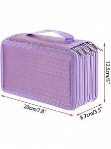 1 Estuche grande para lápices, 72 agujeros, 4 capas de gran capacidad, adecuado para bolígrafos de acuarela, marcadores, pinceles, bolígrafos de gel, caja de almacenamiento de papelería, regalo de papelería de regreso a la escuela para estudiantes, estuche para lápices, mochila escolar
