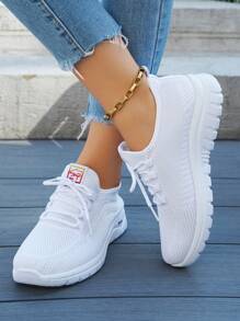 Zapatillas deportivas para mujer, ligeras y transpirables de malla, de estilo casual y de moda, para correr, adecuadas para la oficina, Primavera/Otoño/Verano 2025