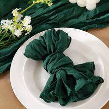 18 件/套薄荷绿色奶酪布餐巾，20 英寸 X 20 英寸餐巾，波西米亚风褶皱方形平纹细布餐巾，适合派对、婚礼、宴会、生日、家居装饰 - 彩色 - 查看 17