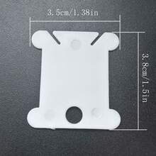 qingfei 150pcs Transparent Plastic Thread Spools - Cross Stitch Floss Organizer DIY Sewing Embroidery Thread Bobbins, Plastic Spools, Hard Spools - White - View 4