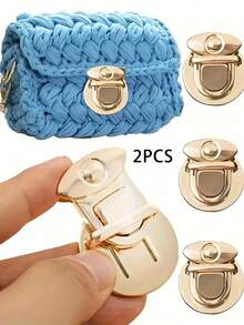 5 piezas de hebillas de metal, adecuadas para bolsos - Botones a presión hechos a mano DIY, accesorios de cierre para carteras y bolsos - Multicolor - Ver 13