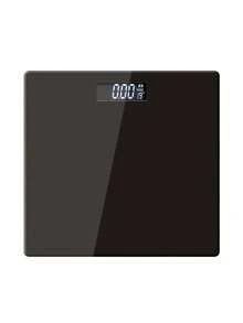 Báscula de baño de peso digital Tecnología de pasos de báscula inteligente con LCD fácil de leer, báscula digital perfecta para el hogar de hasta 400 libras, báscula de peso de alta precisión en negro - Negro - Ver 1