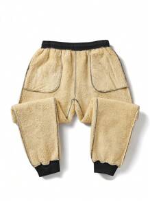 Pantalones casuales de otoño e invierno para hombre, pantalones gruesos y fashionables para hombres