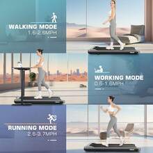 Walking Pad 3 In 1 Under Desk Treadmill, 2.5 Quiet Portable Walking Treadmill 300Lbs Weight Acity, Walking Jogging Hine Remote - Multicolor - View 4