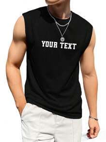 Chaleco personalizado para hombres, suba su número de la suerte/bendición/mensaje de texto, regalo para vacaciones, aniversario, Día de San Valentín/cumpleaños/conmemoración de fiesta/festival de música