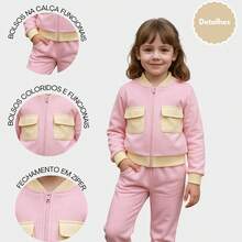 Winter Set For Girls Pink Lilac Jacket Zipper Front Pockets Pants Lined Sweatshirt Thermal Clothing Comfortable Cozy Stylish Modern Complete Look Cold Coat Warm Clothing High Quality Thick Fabric Soft Touch Elastic Waist Cuffs Delicate Details Sophisticated Appearance Children's Clothing For Women Winter Fashion Style Perfect Gift Charming Look Elegant Clothing Stylish Girl Look For A Walk School Travel Vacation Clothing For Cold Protection Baby Clothing For Children Comfortable Versatile Practical Clothing To Wear With Boots Sneakers Combat Boots Casual Clothing Fashionista Timeless Piece Cold Clothing That Warms And Charms Stylish Clothing For Cold Days Charming Appearance Set That Transmits Comfort Beauty Functionality Ideal Winter Piece Clothing That Combines Style And Warmth - 粉黃色 - 查看 4