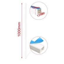 1 pezzo di condotto per cavi con supporto adesivo, protezione per cavi, condotto per cavi con supporto adesivo, condotto per cavi quadrato isolato, installazione in superficie, condotto per cavi in plastica bianca, cablaggio a parete, condotto per cavi in PVC ignifugo.