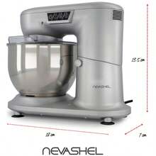 Batidora De Pedestal Profesional Nevashel Potente Practica Color Plateado Frecuencia 60Hz - Plateado - Ver 3