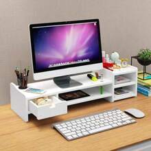 1pc Computer Monitor Riser Stand For Desk, Office Use,School Supplies,Back To School