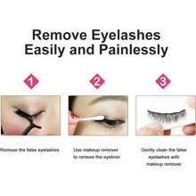 Magnetic Eyelashes With Eyeliner Kit, 5 Pairs Natural Look False Eyelashes With Applicator, Waterproof Eyeliner Reusable Fake Lashes For Makeup Eyelashes Extension Black